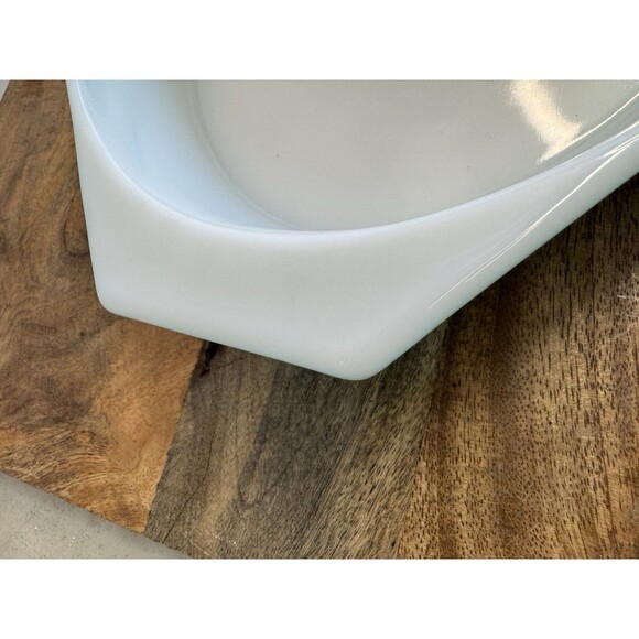 Vintage Pyrex 1 1/2 Qt Divided Turquoise Snowflake Casserole Dish MINT - Picture 3 of 10